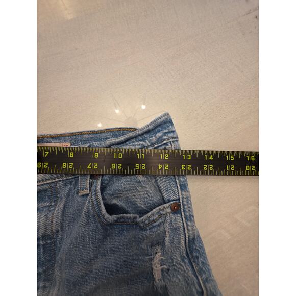 Levi's Premium Women's Ribcage Straight Ankle Denim Jeans SZ 26 Distressed - Picture 5 of 7